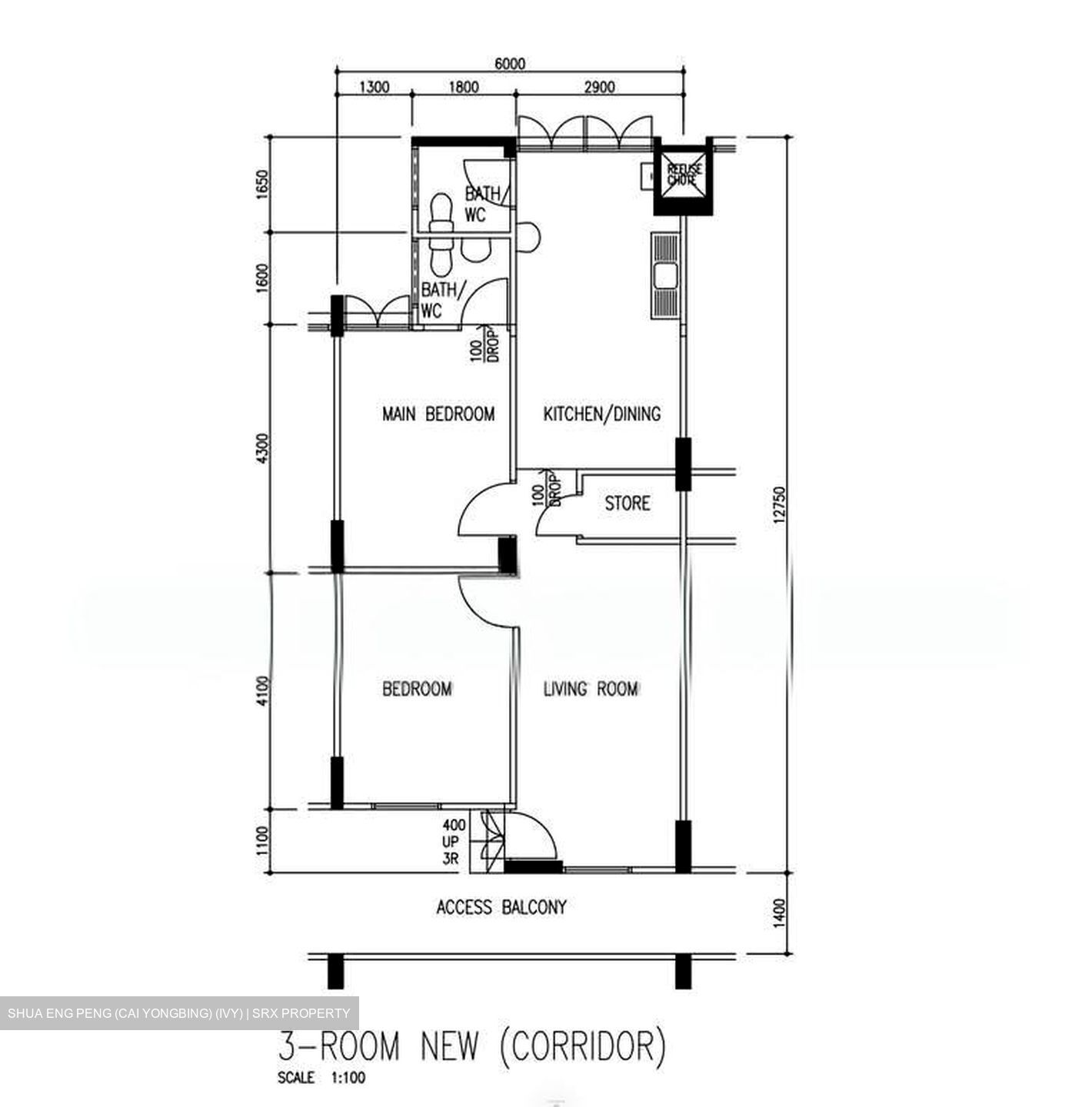 Blk 252 Hougang Avenue 3 (Hougang), HDB 3 Rooms #597135051